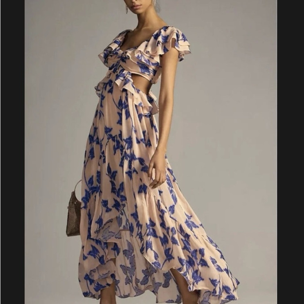 Floral Ruffle Maxi Dress